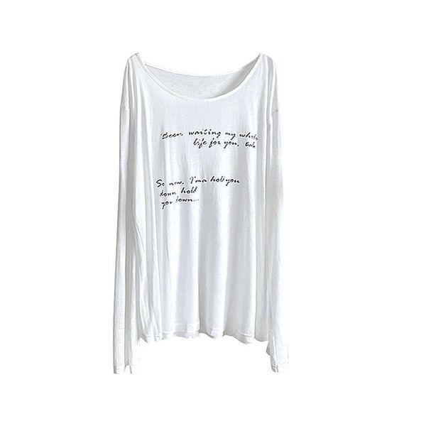 round neck long sleeves lazy letter t-shirt women's spring 2023 new korean version loose and slim sunscreen clothing long-sleeved sun p, White
round neck long sleeves lazy letter t-shirt women's spring 2023 new korean version loose and slim sunscreen clothing long-sleeved sun p, White