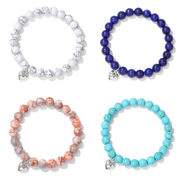 8mm natural stone handmade beaded heart strands charm bracelets party elastic jewelry for men women lover, Black
8mm natural stone handmade beaded heart strands charm bracelets party elastic jewelry for men women lover, Black