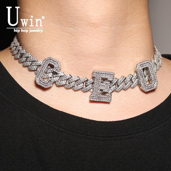 necklaces uwin custom letter prong cuban necklace diy name chain 25 letters iced out cz 12mm slink choker hip hop fashion jewlry gift, Silver
necklaces uwin custom letter prong cuban necklace diy name chain 25 letters iced out cz 12mm slink choker hip hop fashion jewlry gift, Silver
