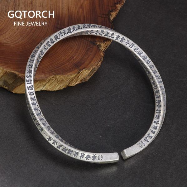 bangle real solid 999 silver heart sutra bangles for women and men chinese words vintage thai silver buddhism cuff bangles adjustable, Black
bangle real solid 999 silver heart sutra bangles for women and men chinese words vintage thai silver buddhism cuff bangles adjustable, Black