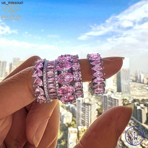 band rings wuha real 925 sterling silver fancy cut vvs pink sapphire synthetic moissanite row diamond ring for women gift drop shipping j230
band rings wuha real 925 sterling silver fancy cut vvs pink sapphire synthetic moissanite row diamond ring for women gift drop shipping j230