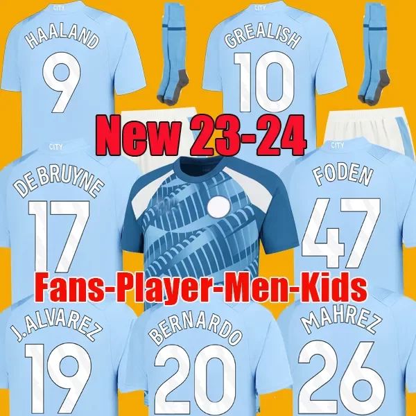 23 24 haaland soccer jerseys grealish de bruyne foden mans cities mahrez phillips bernardo 2023 2024 j. alvarez stones football shirt men ki, Black;yellow
23 24 haaland soccer jerseys grealish de bruyne foden mans cities mahrez phillips bernardo 2023 2024 j. alvarez stones football shirt men ki, Black;yellow