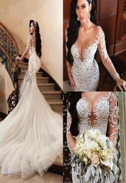 luxurious 2019 arabic wedding dresses mermaid beading embroidery bridal dresses sheer neck long sleeves wedding gowns vestido9925021, White
luxurious 2019 arabic wedding dresses mermaid beading embroidery bridal dresses sheer neck long sleeves wedding gowns vestido9925021, White