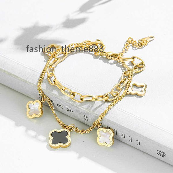 charm bracelets classic design four leaf clover charm stainless steel bracelet lucky women gift jewelry, Golden;silver
charm bracelets classic design four leaf clover charm stainless steel bracelet lucky women gift jewelry, Golden;silver