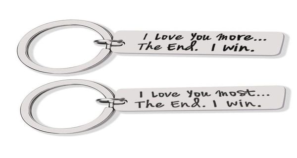 custom couple jewelry keychain i love you more the end i win stainless steel charm keyring valentines day gift husband wife gift8961875, Silver
custom couple jewelry keychain i love you more the end i win stainless steel charm keyring valentines day gift husband wife gift8961875, Silver