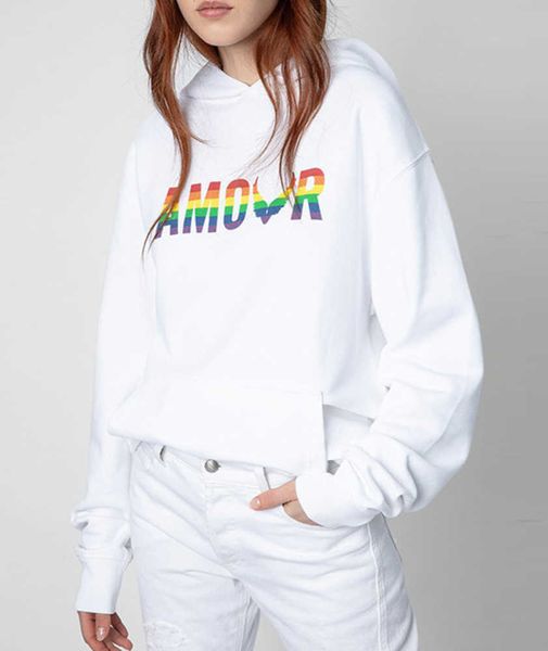 zadig voltaire designer sweatshirt new fashion english letters color matching rainbow printing women white hooded sweater, Black
zadig voltaire designer sweatshirt new fashion english letters color matching rainbow printing women white hooded sweater, Black