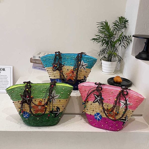 2023 summer new handmade embroidered grass woven bag, starfish beaded woven bag, women's one shoulder beach bag 230522
2023 summer new handmade embroidered grass woven bag, starfish beaded woven bag, women's one shoulder beach bag 230522