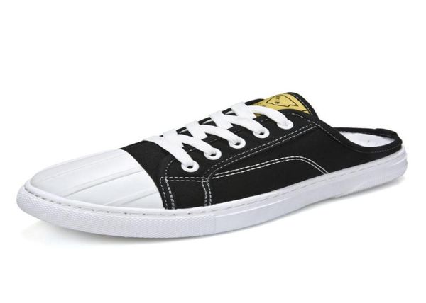 men slip on canvas slippers summer half drag loafers breathable beach shoes male closed toe soft sole lazy shoes mens slippers out5745200, Black
men slip on canvas slippers summer half drag loafers breathable beach shoes male closed toe soft sole lazy shoes mens slippers out5745200, Black