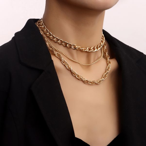 fashion multilayer cuban thick chain necklace simple punk style anchor necklace luxury designer multi-element endant necklace combination ch, Silver
fashion multilayer cuban thick chain necklace simple punk style anchor necklace luxury designer multi-element endant necklace combination ch, Silver