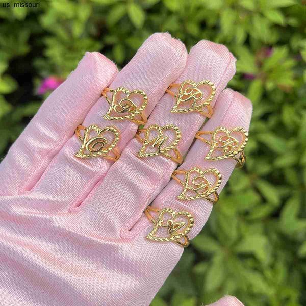 band rings wholesale custom 26 initials heart ring gold plated rose gold jewelry for women personality adjustable rings mother's day gi, Silver
band rings wholesale custom 26 initials heart ring gold plated rose gold jewelry for women personality adjustable rings mother's day gi, Silver