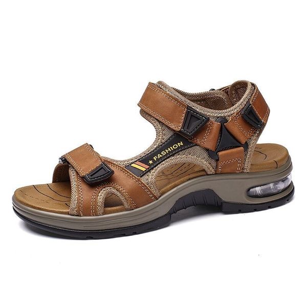 sandals summer genuine leather men's sandals handmade classic men slippers walking beach sandalias outdoor men roman sandals size 38-46, Black
sandals summer genuine leather men's sandals handmade classic men slippers walking beach sandalias outdoor men roman sandals size 38-46, Black