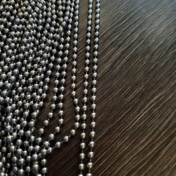 necklaces not easy 1 meter long bead ball titanium chain necklace kit with 5 locking connecting clasps, Silver
necklaces not easy 1 meter long bead ball titanium chain necklace kit with 5 locking connecting clasps, Silver
