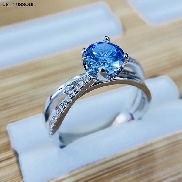 band rings 100 18k gold 1 ct bule gemstone diamond rings fine jewelry for women luxury gift 18k gold wedding rings promise engagement j23052, Silver
band rings 100 18k gold 1 ct bule gemstone diamond rings fine jewelry for women luxury gift 18k gold wedding rings promise engagement j23052, Silver
