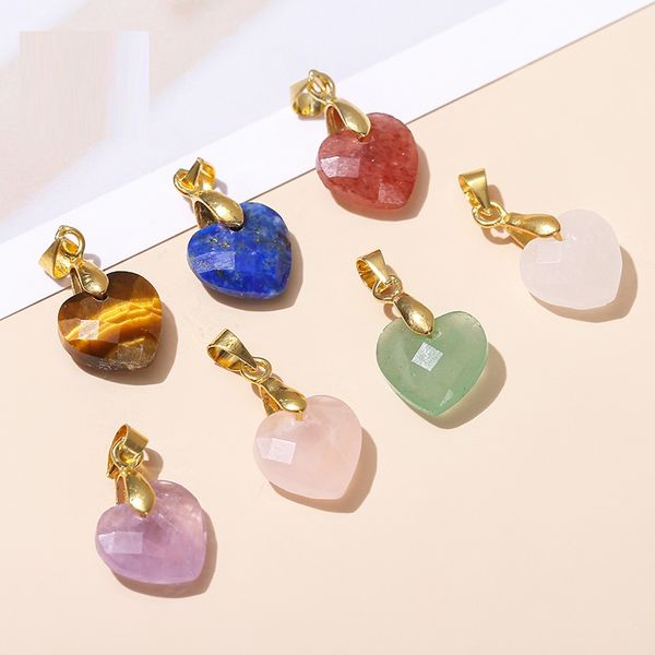 fashion 12mm heart shaped rose quartz powder pink green amethyst crystal pendant gold chain necklace women jewelry, Silver
fashion 12mm heart shaped rose quartz powder pink green amethyst crystal pendant gold chain necklace women jewelry, Silver