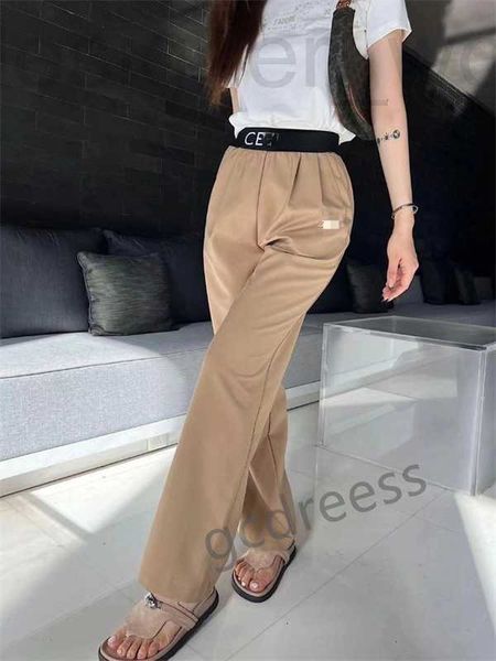 women's plus size pants designer wear large fashion casual stitching elastic high waist suit banquet straight tube ms1e, Black
women's plus size pants designer wear large fashion casual stitching elastic high waist suit banquet straight tube ms1e, Black