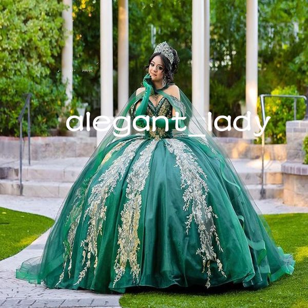 hunter green prom dresses sweet 16 girl appliques lace beading with cape princess quinceanera dresses vestidos de 15 anos, Blue;red
hunter green prom dresses sweet 16 girl appliques lace beading with cape princess quinceanera dresses vestidos de 15 anos, Blue;red