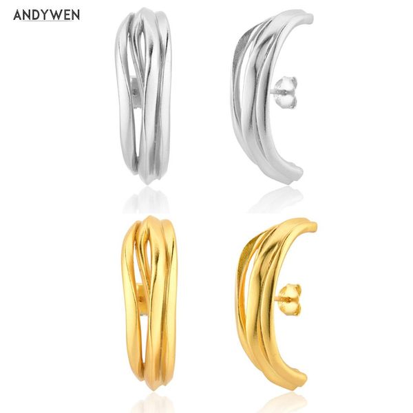 huggie andywen 925 sterling silver gold thick large three line circle earring womne fashion fine geometric party jewelry 2021 clips, Golden;silver
huggie andywen 925 sterling silver gold thick large three line circle earring womne fashion fine geometric party jewelry 2021 clips, Golden;silver