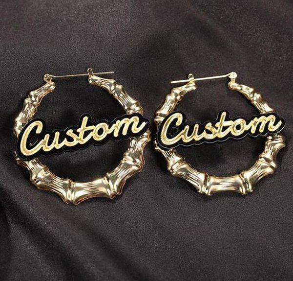 yishop4u custom name earrings 30100mm diameter bamboo style stainless steel customized earring for women gift hiphop jewelry8175013, Golden;silver
yishop4u custom name earrings 30100mm diameter bamboo style stainless steel customized earring for women gift hiphop jewelry8175013, Golden;silver