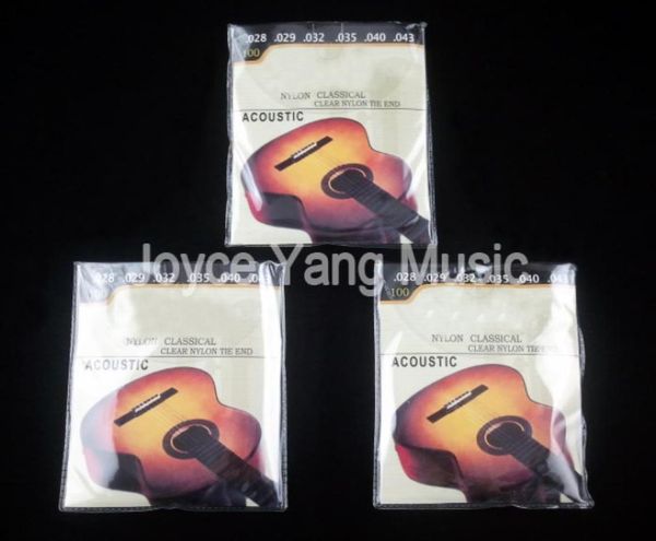 3 sets of new classical guitar strings clear nylon silver plated strings 1st6th strings 028043 6271100
3 sets of new classical guitar strings clear nylon silver plated strings 1st6th strings 028043 6271100