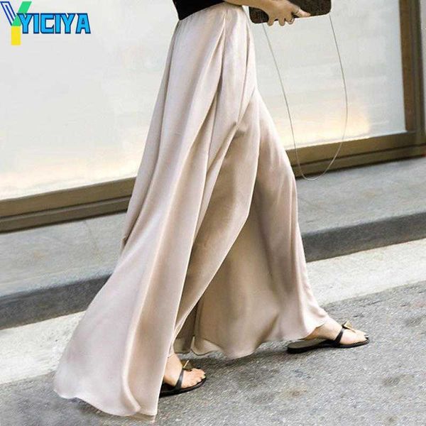 yiciya women's pants summer slim wide-leg women's high-waisted long satin chiffon sling holiday culottes, Black;white
yiciya women's pants summer slim wide-leg women's high-waisted long satin chiffon sling holiday culottes, Black;white