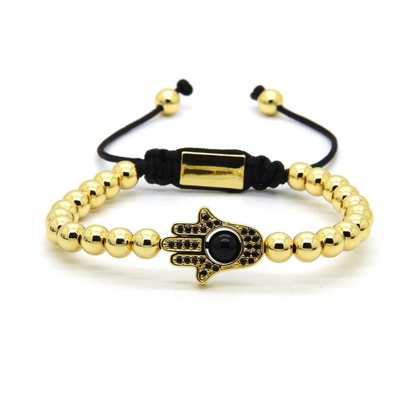 bangle ailatu powerful jewelry wholesale 6mm brass beads with black cz fatima hand hamsa macrame bracelet
bangle ailatu powerful jewelry wholesale 6mm brass beads with black cz fatima hand hamsa macrame bracelet