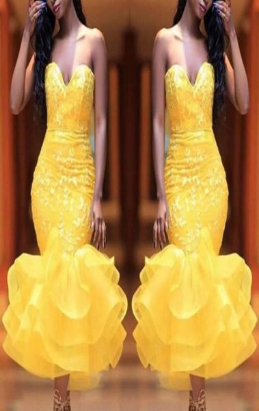 yellow sweetheart short prom dresses lace appliques organza ruffles mermaid evening gowns tea length cocktail party dress 169176, Black
yellow sweetheart short prom dresses lace appliques organza ruffles mermaid evening gowns tea length cocktail party dress 169176, Black