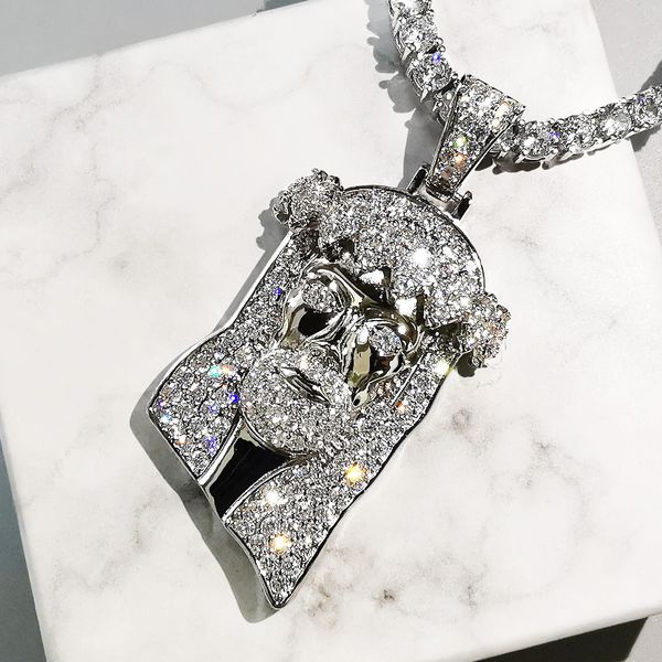 necklaces bling jesus corolla pendant hip hop necklace with tennis chain fashion cz stone necklace for man women, Silver
necklaces bling jesus corolla pendant hip hop necklace with tennis chain fashion cz stone necklace for man women, Silver
