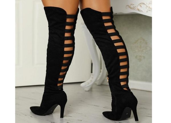 women shoes high heels black over the knee boots hollow out ladies thigh high boots pointed toe stiletto long boots4256725
women shoes high heels black over the knee boots hollow out ladies thigh high boots pointed toe stiletto long boots4256725