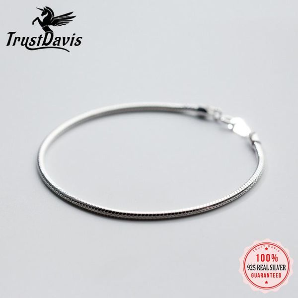 bangle trustdavis fashion genuine 100% 925 sterling silver minimalist 2mm snake chain bracelets for women wedding jewelry gift ds2259, Black
bangle trustdavis fashion genuine 100% 925 sterling silver minimalist 2mm snake chain bracelets for women wedding jewelry gift ds2259, Black
