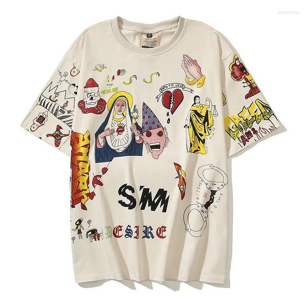 men's t shirts hand-painted graffiti short sleeve summer t-shirt men's o neck cotton harajuku loose tees hip hop oversize1om2, White;black
men's t shirts hand-painted graffiti short sleeve summer t-shirt men's o neck cotton harajuku loose tees hip hop oversize1om2, White;black