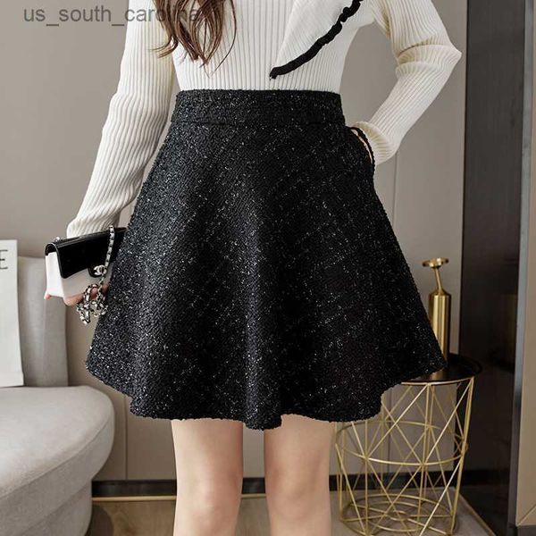 skirts black tweed skirt women high waist a-line short mini skirts autumn winter vintage korean woolen skirts shorts pockets booty n069 l230
skirts black tweed skirt women high waist a-line short mini skirts autumn winter vintage korean woolen skirts shorts pockets booty n069 l230