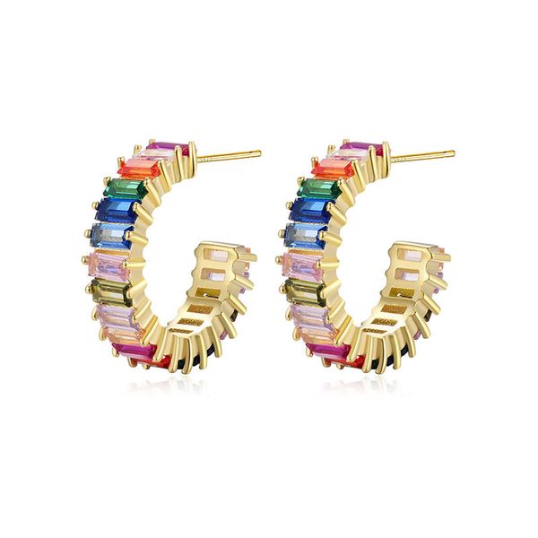 colorful cz hoop earrings 925 silver luxury quality zircon jewelry statement gold filled gemstone women's accessory fashion gift, Golden;silver
colorful cz hoop earrings 925 silver luxury quality zircon jewelry statement gold filled gemstone women's accessory fashion gift, Golden;silver