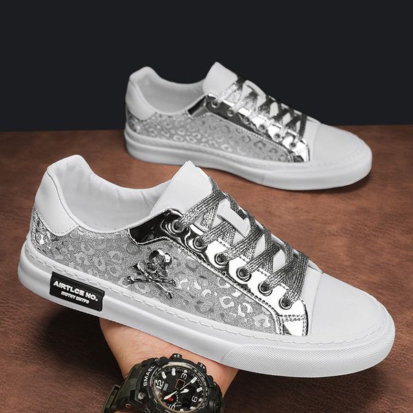 dress shoes for men casual street tinsel skulls flats skateboard fashion trend sneakers 230522, Black
dress shoes for men casual street tinsel skulls flats skateboard fashion trend sneakers 230522, Black