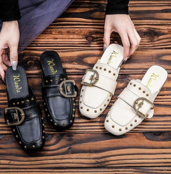 sandals fashion leisure mules slippers beautiful low heels women loafers size 35423487723, Black 
sandals fashion leisure mules slippers beautiful low heels women loafers size 35423487723, Black