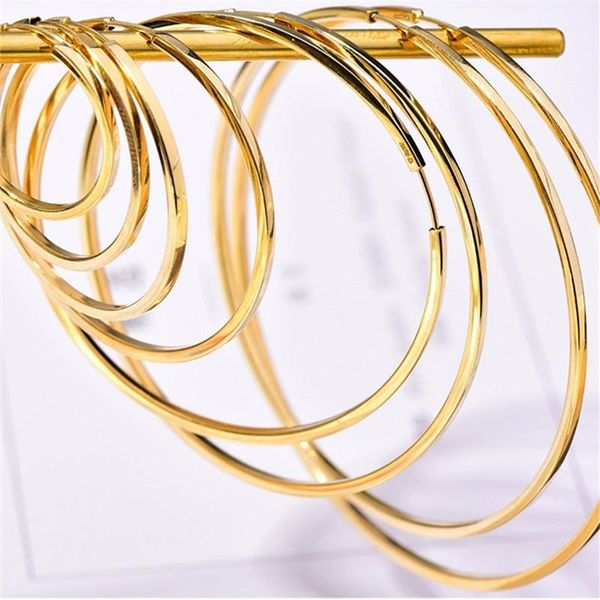 huggie uice trendy 10k real yellow gold big ear roll earring fine jewelry round circle smooth hoop earrings for women party gift, Golden;silver
huggie uice trendy 10k real yellow gold big ear roll earring fine jewelry round circle smooth hoop earrings for women party gift, Golden;silver