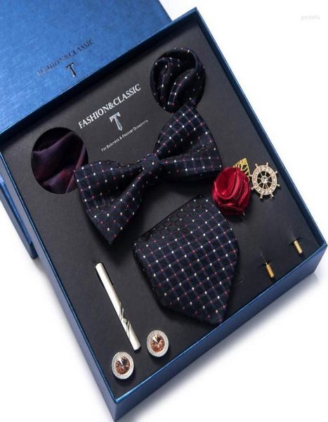 bow ties mix colors whole fashion silk tie pocket squares cufflink set necktie box man dot blue wedding accessories fit workpl6522560, Black;gray
bow ties mix colors whole fashion silk tie pocket squares cufflink set necktie box man dot blue wedding accessories fit workpl6522560, Black;gray