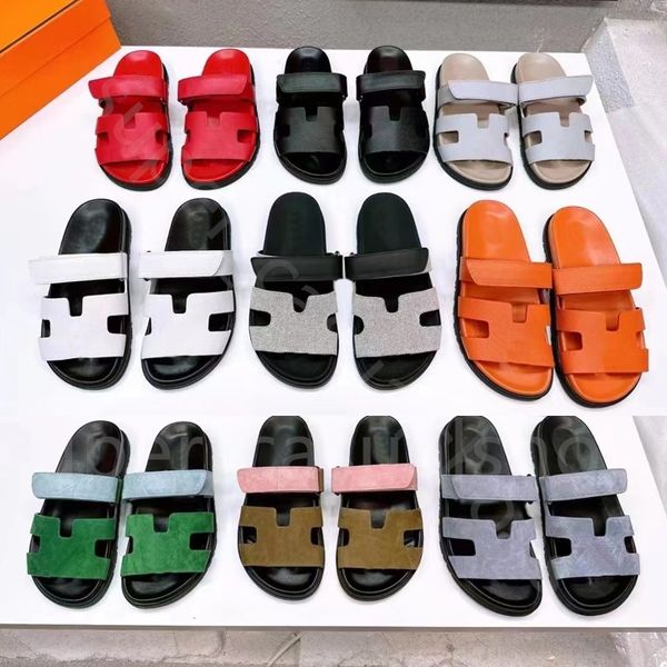 suede slippers designer chypre sandals men women genuine leather sandal thick bottom flip flops rubber sole slides marine green calfskin sli, Black
suede slippers designer chypre sandals men women genuine leather sandal thick bottom flip flops rubber sole slides marine green calfskin sli, Black