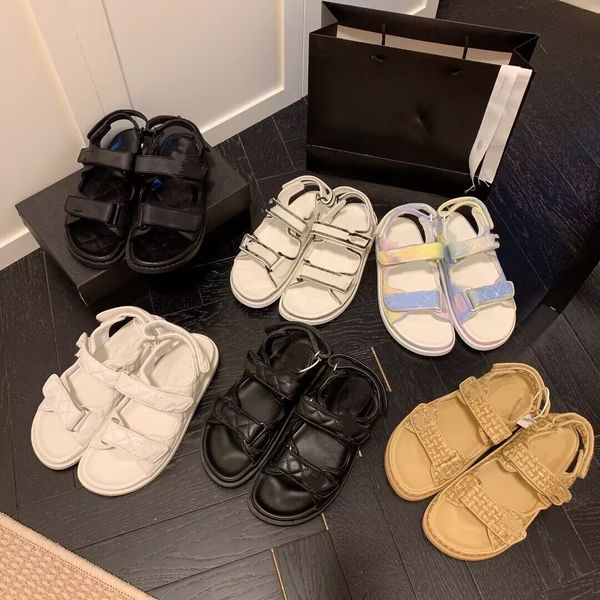 denim leather women dad sandal interlocking c jelly sandals woman slides comemore hook loop mule platform shoes buckle diamond plaid quilted, Black
denim leather women dad sandal interlocking c jelly sandals woman slides comemore hook loop mule platform shoes buckle diamond plaid quilted, Black