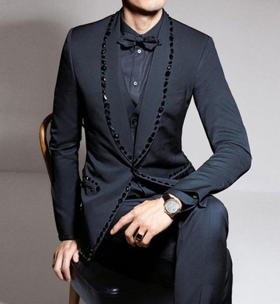 3 piece rhinestone prom men suits for wedding slim fit groom tuxedo with shawl lapel custom man fashion jacket vest with pants6255761, Black;gray
3 piece rhinestone prom men suits for wedding slim fit groom tuxedo with shawl lapel custom man fashion jacket vest with pants6255761, Black;gray