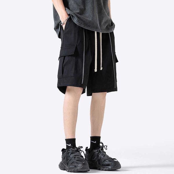 style work shorts men's summer trendy loose fitting sports men's functional high street casual pants, White;black
style work shorts men's summer trendy loose fitting sports men's functional high street casual pants, White;black