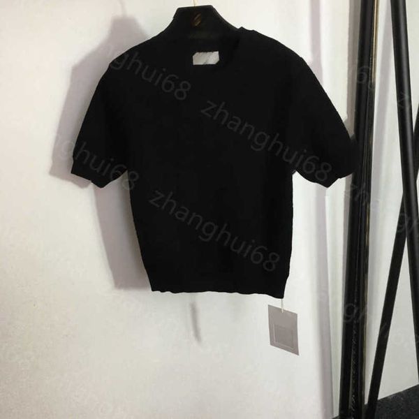 23ss womens knits womens designer clothing solid color logo jacquard crewneck short sleeve sweater womens clothes a1, White
23ss womens knits womens designer clothing solid color logo jacquard crewneck short sleeve sweater womens clothes a1, White