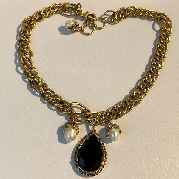 necklaces luxury fashion decadent aesthetics pearl pendant chunky neklace unique brand vintage gold color jewelry for women punk collar, Silver
necklaces luxury fashion decadent aesthetics pearl pendant chunky neklace unique brand vintage gold color jewelry for women punk collar, Silver