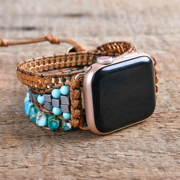 bangle natural stone apple men women watch band beads boho 3x wrap vegan rope watch strap wrist band bracelet accessories, Black
bangle natural stone apple men women watch band beads boho 3x wrap vegan rope watch strap wrist band bracelet accessories, Black