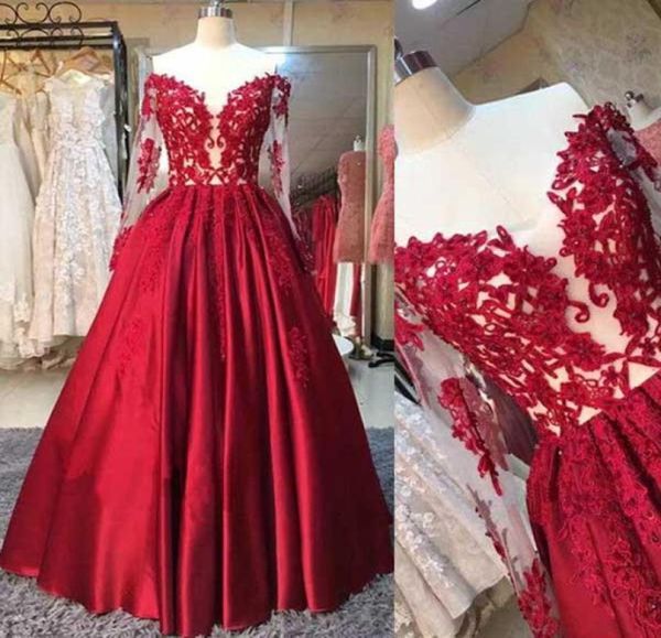 2018 red v neck off shoulder designer pageant dress long illusion sleeves lace a line princess prom formal evening dresses g3843508, White;red
2018 red v neck off shoulder designer pageant dress long illusion sleeves lace a line princess prom formal evening dresses g3843508, White;red