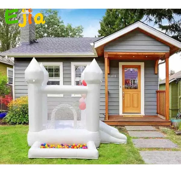 commercial pvc inflatable bounce house with slide ball pool and blower white blow up jumper castle house for kids
commercial pvc inflatable bounce house with slide ball pool and blower white blow up jumper castle house for kids