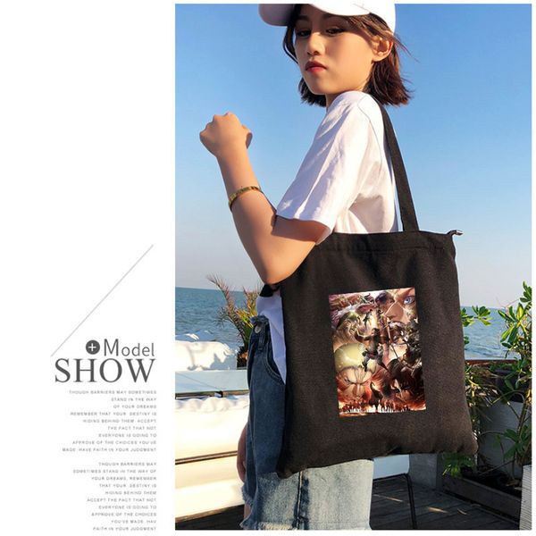 waist bags anime attack on titan kawaii print women shopping canvas bag female tote eco 90s style shopper shoulder women's bags y2k 230
waist bags anime attack on titan kawaii print women shopping canvas bag female tote eco 90s style shopper shoulder women's bags y2k 230