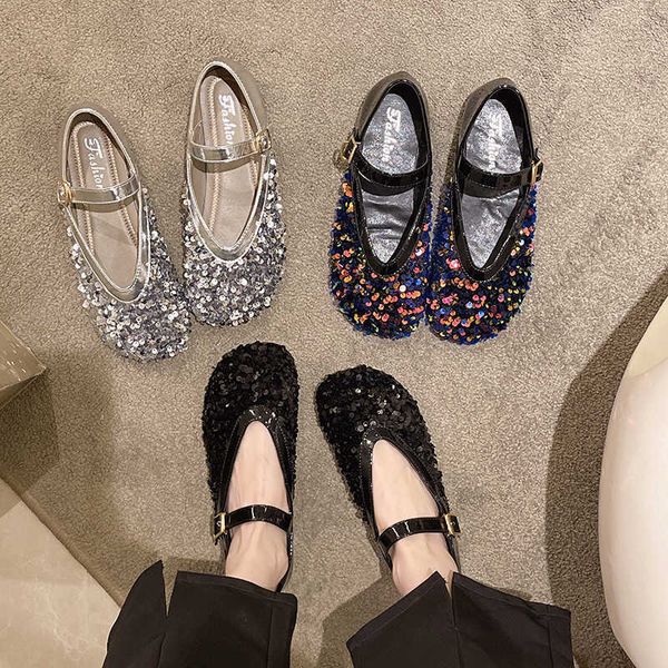 sandals cozok shiny sequin ankle strap flats women fashion round toe mary jane shoes woman spring silver non-slip casual 230417, Black
sandals cozok shiny sequin ankle strap flats women fashion round toe mary jane shoes woman spring silver non-slip casual 230417, Black