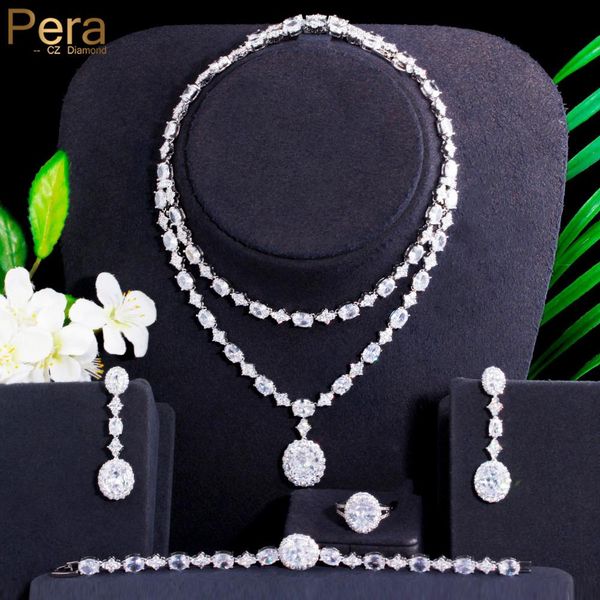 necklace pera sophisticated double layers design cz stone long pendant earrings necklace bracelet ring wedding jewelry set for bride j528, Silver
necklace pera sophisticated double layers design cz stone long pendant earrings necklace bracelet ring wedding jewelry set for bride j528, Silver