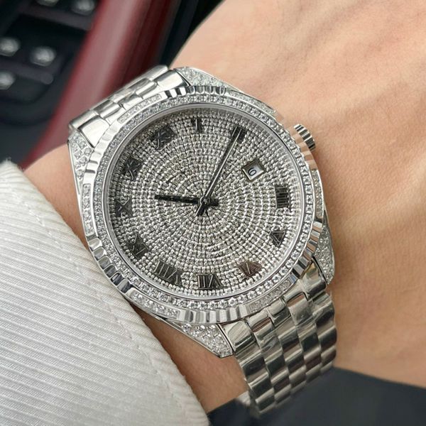 men watch 41mm automatic mechanical movement watch fashion waterproof business designer watches montre luxe, Slivery;brown
men watch 41mm automatic mechanical movement watch fashion waterproof business designer watches montre luxe, Slivery;brown