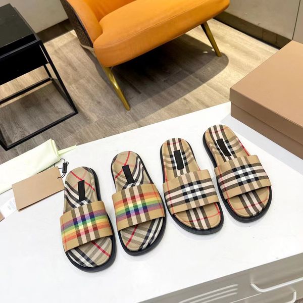 fashion leather stitching checkerboard flat sandals designer style new high-quality beach travel slippers, Black
fashion leather stitching checkerboard flat sandals designer style new high-quality beach travel slippers, Black